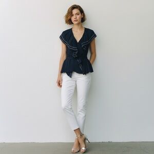 Tory Burch Adelia Wrap Top Size 4‎